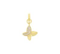 Amor 2038481 - Colgante de plata de ley 925 para mujer, con circonitas sintéticas, 2,2 cm, diseño de mariposa, color blanco