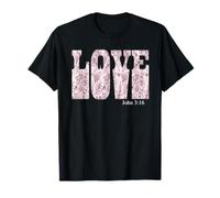 Amor a Dios Escritura Versículo de la Biblia Juan 3:16 Camiseta