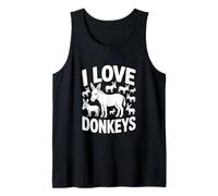 Amor a los burros entusiastas de los Animales Lindos Camiseta sin Mangas