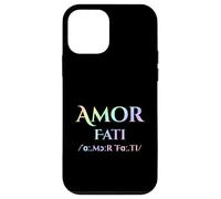 Amor al destino Filosofía estoica latina Pastel Rainbow Carcasa para iPhone 12 mini