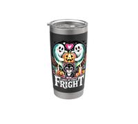Amor Al Primer Gatito De Miedo Y Fantasmas Amigables Vaso térmico de acero inoxidable de doble pared