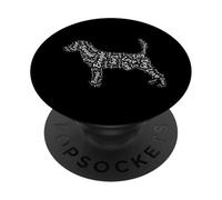 Amor Beagle Sabueso Silueta Perro Palabra Nube Dueño Mascota PopSockets PopGrip Adhesivo
