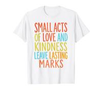 Amor bondad Motivacional Positivo Cita tipografía Camiseta gráfica económica, Hombre, Blanco, S
