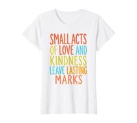 Amor bondad Motivacional Positivo Cita tipografía Camiseta gráfica económica, Mujer, Blanco, M