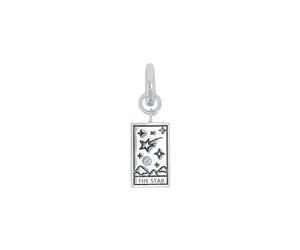 Amor Charm de plata de ley 925 para mujer, con circonitas sintéticas, 2,2 cm, plata, tarjetas del tarot, viene en caja de regalo, 2038547
