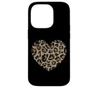 Amor Cheetah Leopard Print Corazón Día de San Valentín Niñas Mujeres Carcasa para iPhone 14 Pro