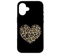 Amor Cheetah Leopard Print Corazón Día de San Valentín Niñas Mujeres Carcasa para iPhone 16