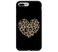 Amor Cheetah Leopard Print Corazón Día de San Valentín Niñas Mujeres Carcasa para iPhone 7 Plus/8 Plus