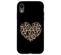 Amor Cheetah Leopard Print Corazón Día de San Valentín Niñas Mujeres Carcasa para iPhone XR