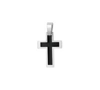 amor - Colgante Charm para Hombre en Acero inoxidable - Plateado - Motivo de Cruz - AMR-P0065