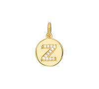 amor - Colgante de Collar para Mujer en Plata 925 - Chapados en Oro/Dorado - con Circonita - Motivo de Letra Z - AMR-P0006