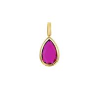 Amor Colgante de oro 375/9 ct para mujer, con cristal, 1,5 cm, color dorado, viene en caja de regalo, 2039164, onesize, Glass