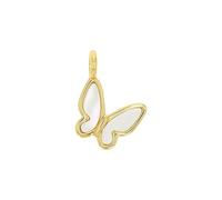 Amor Colgante de plata de ley 925 con diseño de madreperla para mujer, 1,5 cm, color blanco, mariposa, viene en caja de regalo, 2039037, onesize, Plata de ley, sin gema