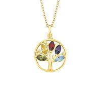 amor Collar Cupido con Colgante Collar de Mujer de Plata de Ley 925, con circonita cúbica sintetizada, 42 y 3 cm, Oro, Árbol de la Vida, Viene en Caja de Regalo de Joyería, 2022096
