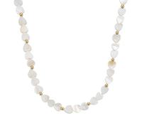 Amor - Collar para mujer de acero inoxidable - dorado/dorado - con bolas de acero - colgante de corazón - AMR-N0033
