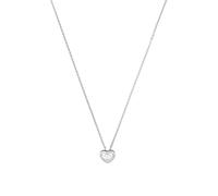 Amor collar con colgante Collar de plata de ley 925 para señoras, con sintetizador de circonitas cúbicas, 42 cm, plata, corazón, Se entrega en caja de regalo de joyería,