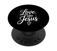 Amor como Jesús Mensaje de Fe Cristiana PopSockets PopGrip Adhesivo