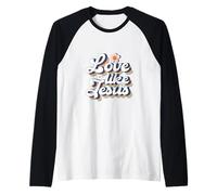 Amor como Jesús - Palabras Cristianas de Dios Religioso Camiseta Manga Raglan