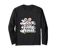 Amor como Jesús - Palabras Cristianas de Dios Religioso Manga Larga