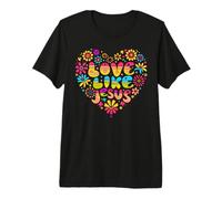 Amor como Jesús Religioso Dios Fe Groovy Christian Girls Camiseta Premium