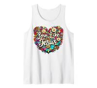 Amor como Jesús Religioso Dios Fe Groovy Christian Girls Camiseta sin Mangas
