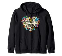 Amor como Jesús Religioso Dios Fe Groovy Christian Girls Sudadera con Capucha