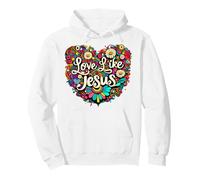 Amor como Jesús Religioso Dios Fe Groovy Christian Girls Sudadera con Capucha