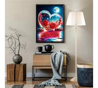 Amor congelado Pintura Diamante Adultos Principiante,Bricolaje 5D Square Diamond Painting Kit Completo,diamond painting Manualidades Para Decoración de Hogar Pared Regalo 75x95cm