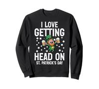 Amor Conseguir Cabeza en el día de San Patricio Funny Saint Pattys Hombres Sudadera