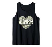 Amor Corazón Datos Asistentes Administrativos Amante Vida Administrativa Camiseta sin Mangas