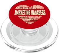 Amor Corazón Datos Gerentes de Marketing Amante Ventas Vida Trabajo PopSockets PopGrip para MagSafe