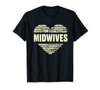 Amor Corazón Datos Parteras Amante Partera Vida Amo Niños Camiseta