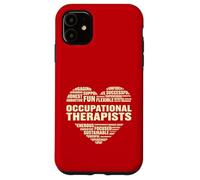 Amor Corazón Datos Terapeutas ocupacionales Amante Vida laboral Carcasa para iPhone 11