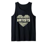 Amor Corazón Hechos Artistas Amante Artista Vida I Love To Art Camiseta sin Mangas