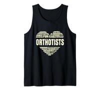 Amor Corazón Hechos Ortotistas Amante Ortotista Vida Me Encanta Camiseta sin Mangas