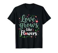 Amor Crecimiento como Flores Conexión Natural Camiseta