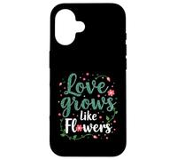 Amor Crecimiento como Flores Conexión Natural Carcasa para iPhone 16