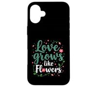 Amor Crecimiento como Flores Conexión Natural Carcasa para iPhone 16 Plus