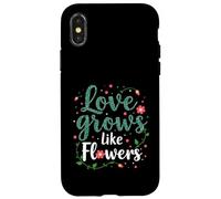 Amor Crecimiento como Flores Conexión Natural Carcasa para iPhone X/XS