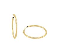 Amor Creoles Joyas de oreja para mujer, 3 cm, oro, viene en caja de regalo de joyería