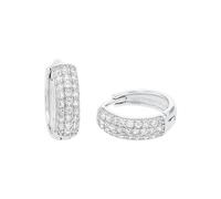 Amor Creoles Joyas de plata de ley 925 para mujer, con sintetizador de circonitas, 1,2 cm, plata, en caja de regalo