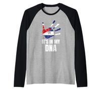 Amor Cuba Orgullo Cubano Está En Mi ADN Familia Cubana Camiseta Manga Raglan