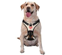 Amor de Cachorro de Perro Salchicha,Arnés para Mascotas, arnés Reflectante Ajustable para Perros,L