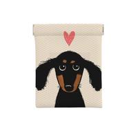 Amor de Cachorro de Perro Salchicha, Squeeze Top Wallet Bolsa de Almacenamiento para Mujer Monedero pequeño Bolsa de Cambio
