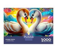 Amor de Cisne Puzzle 1000 Piezas Un Desafío Imposible Juguetes Resistentes A La Presión Familiar Cute Regalos para Mujeresregalos para Hombres para Adultos Y Niños 38x26cm/1000pcs