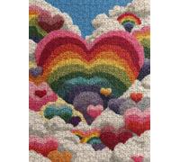 Amor De Color Puzzle 6000 Piezas, Rompecabezas Adultos Puzzle, 3D Un Rompecabezas, Desafiante Puzzles de Decoración Juego de, Juego Educativo para Toda la Familia, para Regalo Decoración FNKL7-87
