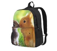 Amor de conejo impreso,Mochila con bolsillos, mochila informal para el día a día, resistente al agua, ideal para la escuela, viajes