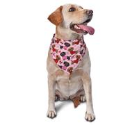 Amor De Corazón De Perro Salchicha Bufanda De Mascota Baberos Triangulares Personalizada Pañuelos para Perros Mascotas Ajuste Regulable Triángulo Baberos Bufandas Fiestas, Cumpleaños 30X70Cm