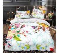 Amor de flamenco Funda de Edredón con Fundas de Almohada 3 Piezas Microfibra de poliéster Diseño 3D Cierre de Cremallera Oculta Suave Fantasía romántica Funda Edredon for niños Super king（260x220cm）