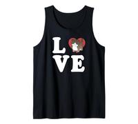 Amor de Gato Escrito con gráfico de corazón Camiseta sin Mangas